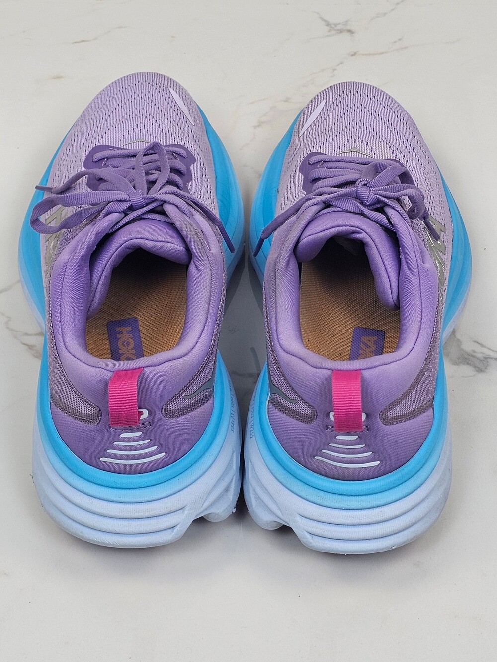 HOKA ONE ONE Bondi 8 Women’s Size 10B Purple Blue Max Cushion Running Shoes - Picture 3 of 13
